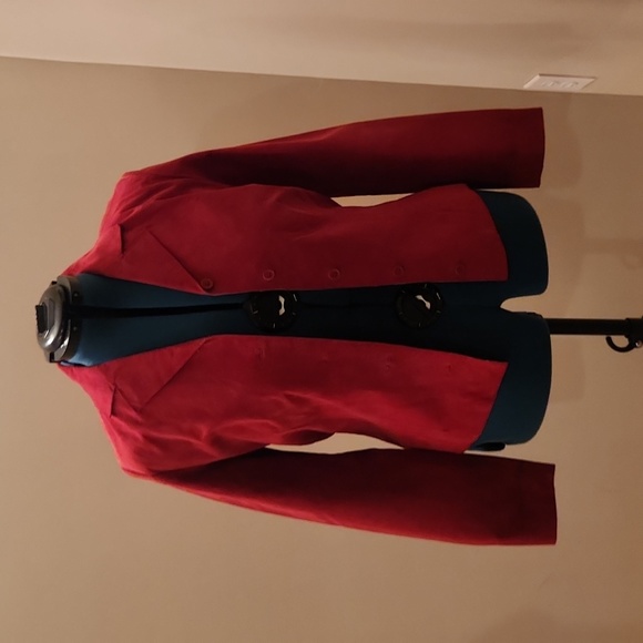 Red suede blazer - Picture 1 of 8